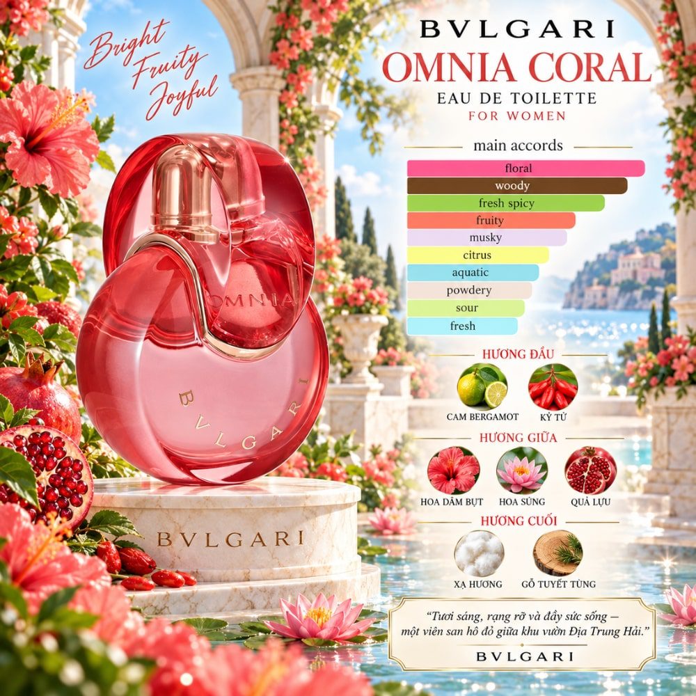 Bvlgari Omnia Coral 24 Mùi hương Nước hoa Bvlgari Omnia Coral EDT _ Tiến Perfume