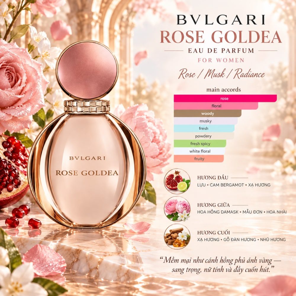 Bvlgari Rose Goldea EDP 24 Mùi hương Nước hoa Bvlgari Rose Goldea EDP _ Tiến Perfume
