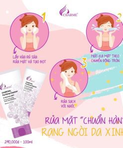 Sữa Rửa Mặt Than Hoạt Tính Charme Hàn Quốc 100ml