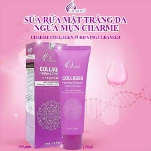 Sữa rửa mặt Charme Collagen 120ml 3 Sữa rửa mặt Charme Collagen ngừa mụn 120ml