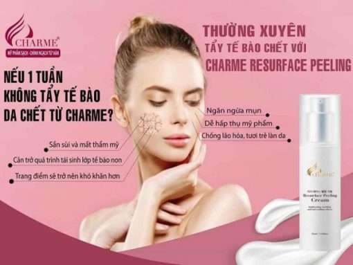 Tẩy Tế Bào Chết Da Mặt Charme Resurface chống lão hóa da