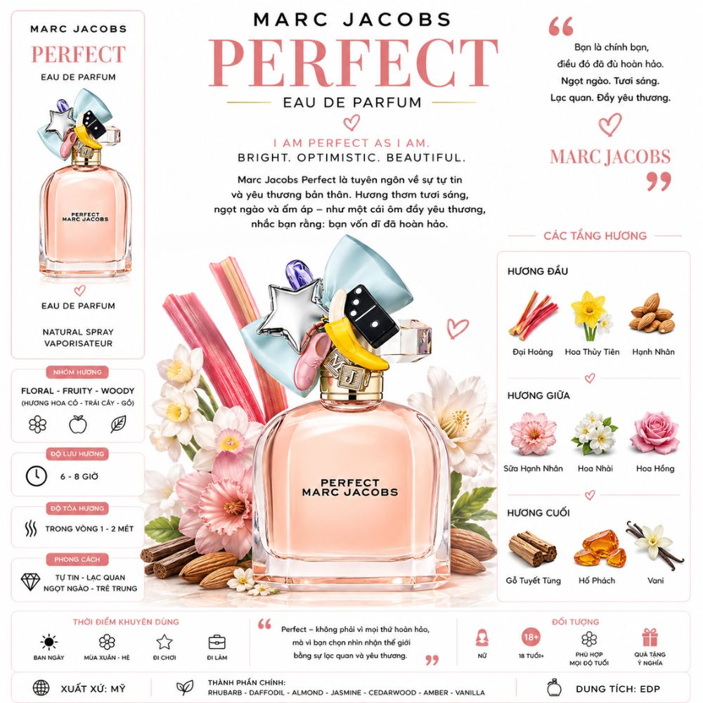 Marc Jacobs Perfect EDP 100ml 19 Thông tin Marc Jacobs Perfect EDP _ Tiến Perfume
