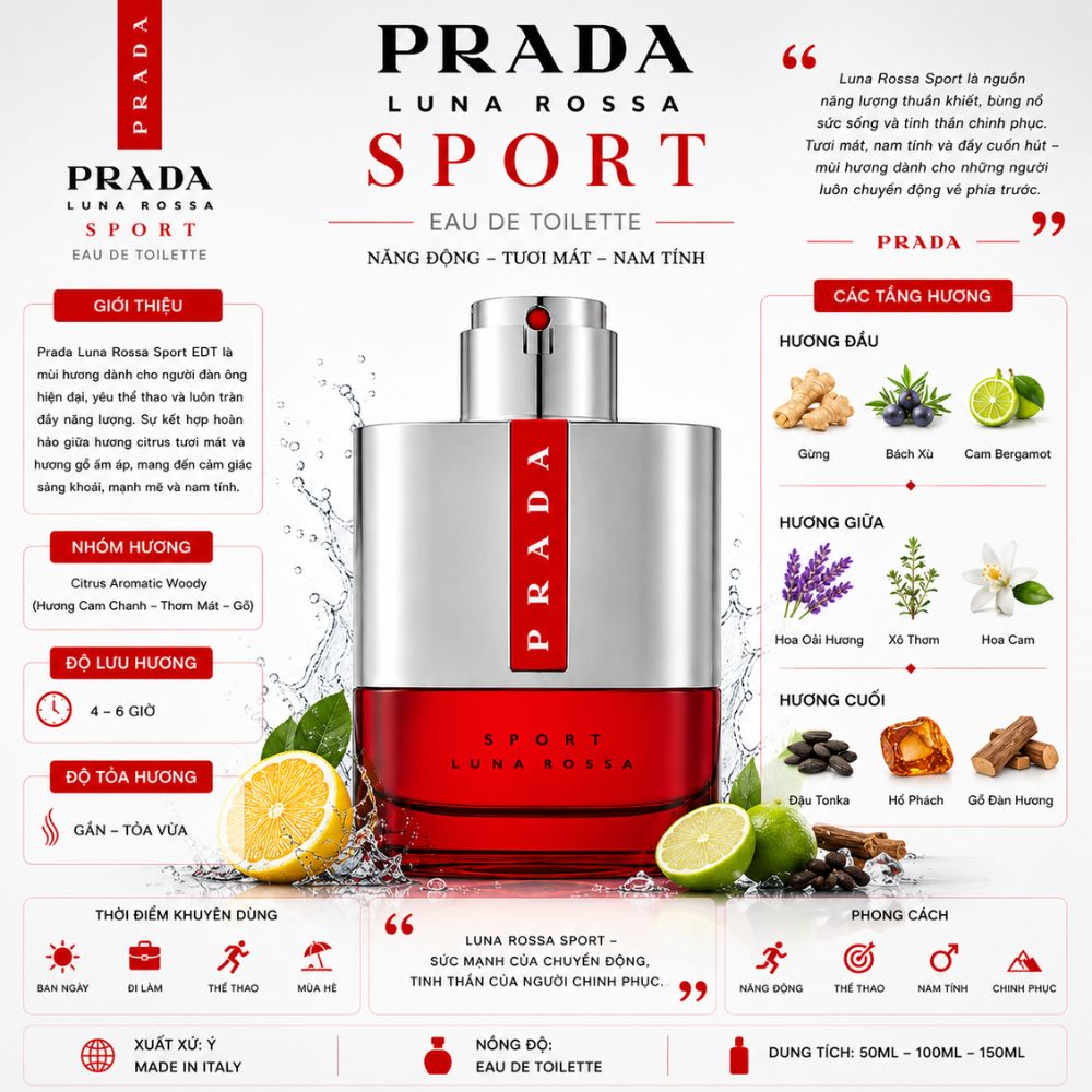 Prada Luna Rossa Sport EDT 17 Thông tin Prada Luna Rossa Sport EDT _ Tiến Perfume