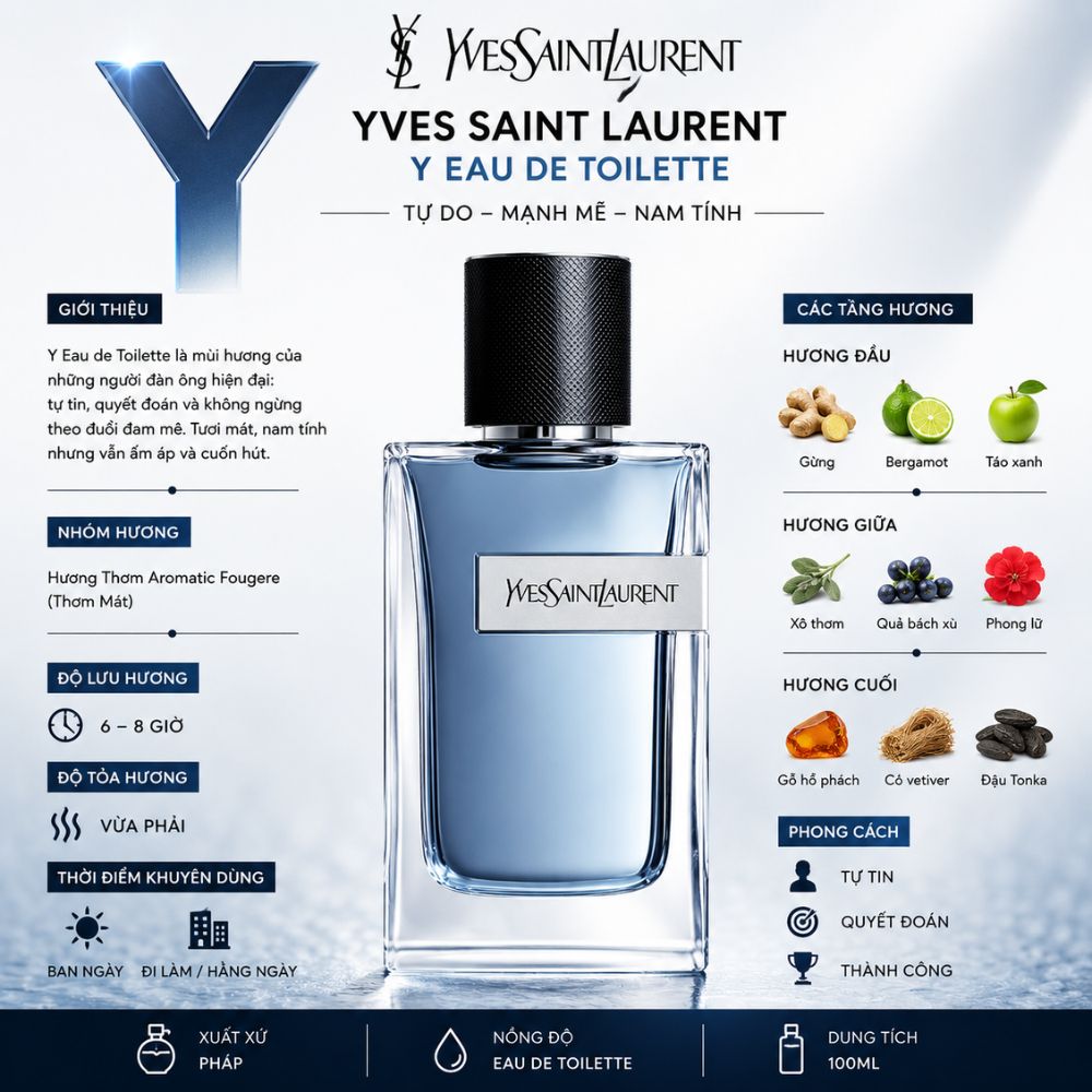 Yves Saint Laurent Y Eau de Toilette 21 Thông tin Yves Saint Laurent Y Eau de Toilette _ Tiến Perfume