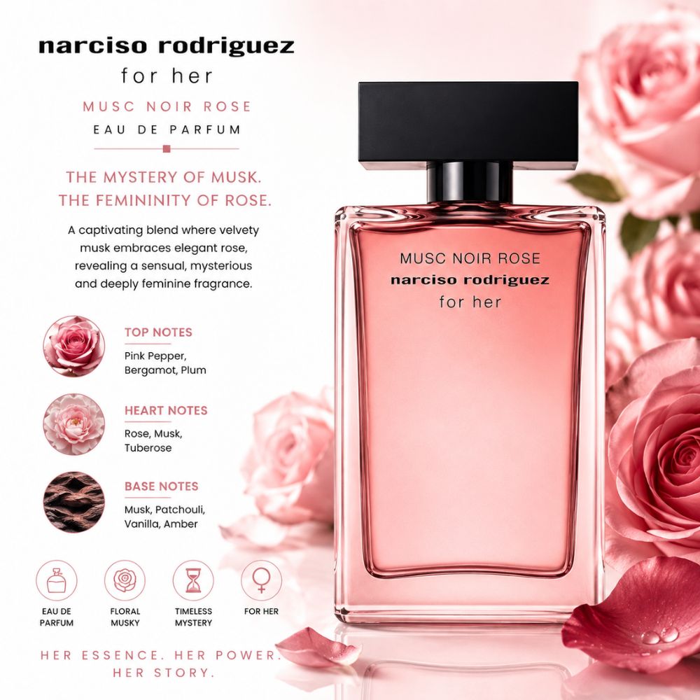 Narciso Rodriguez Musc Noir Rose For Her EDP 100ml 30 Authentic Perfume Narciso Musc Noir Rose EDP _ Tiến Perfume