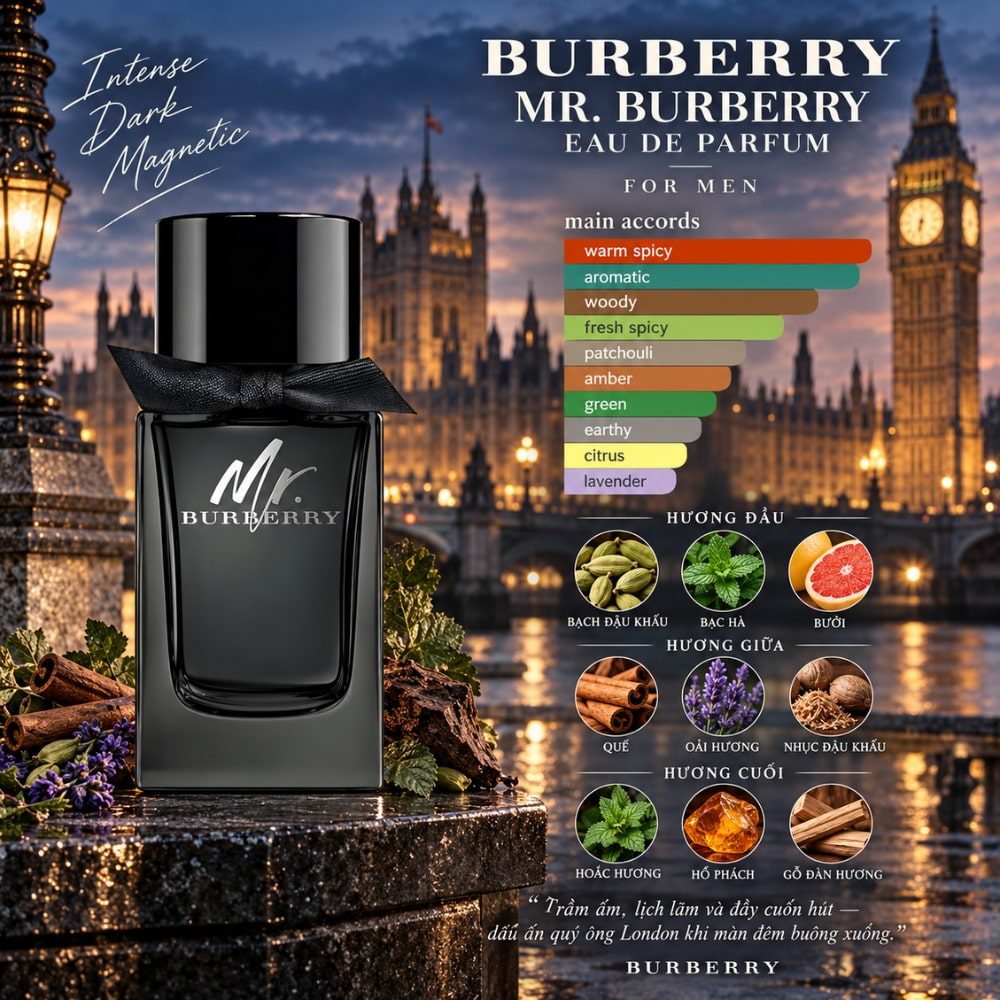Burberry Mr Burberry EDP 26 Mùi hương Nước hoa Burberry Mr. Burberry EDP _ Tiến Perfume