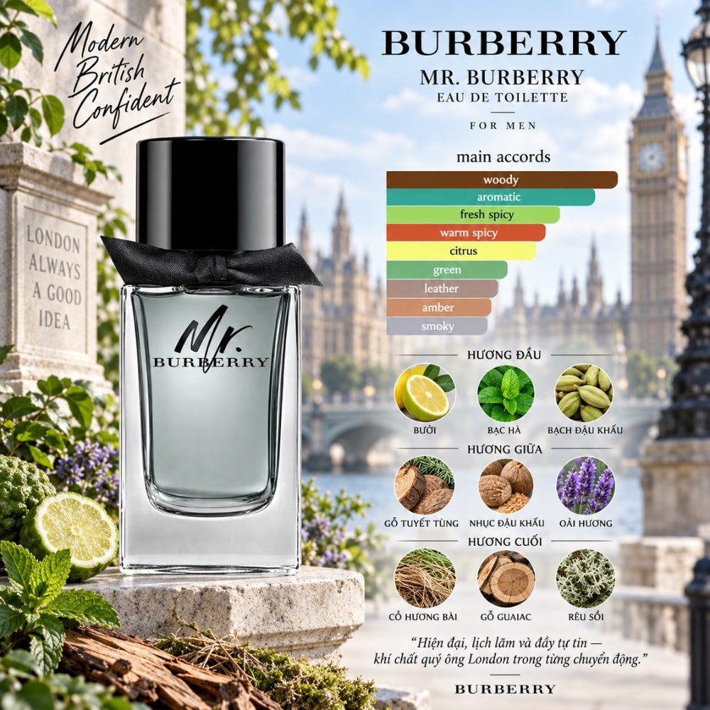 Burberry Mr Burberry EDT 24 Mùi hương Nước hoa Burberry Mr. Burberry EDT _ Tiến Perfume