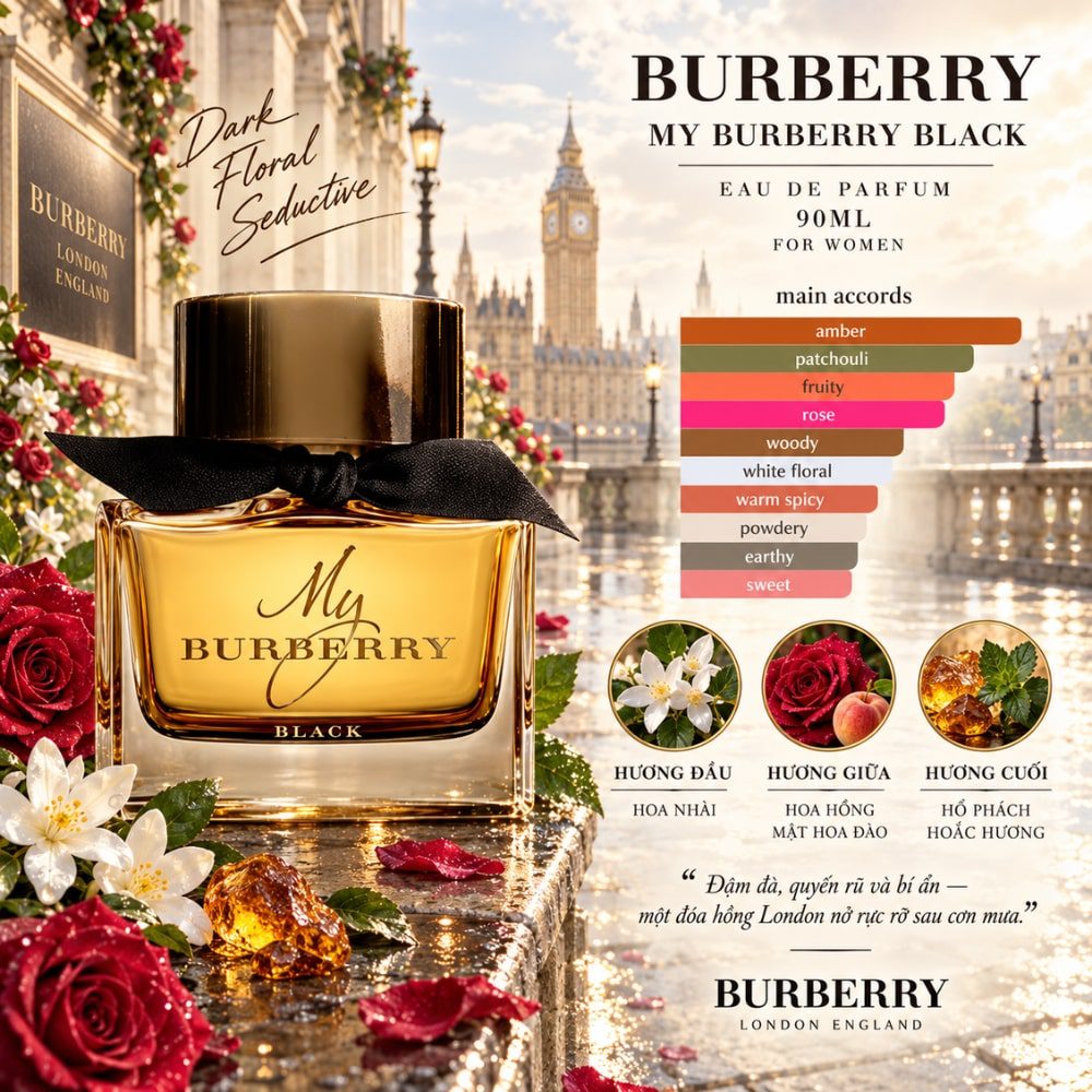 Burberry My Burberry Black Parfum 31 Mùi hương Nước hoa Burberry My Burberry Black Parfum _ Tiến Perfume