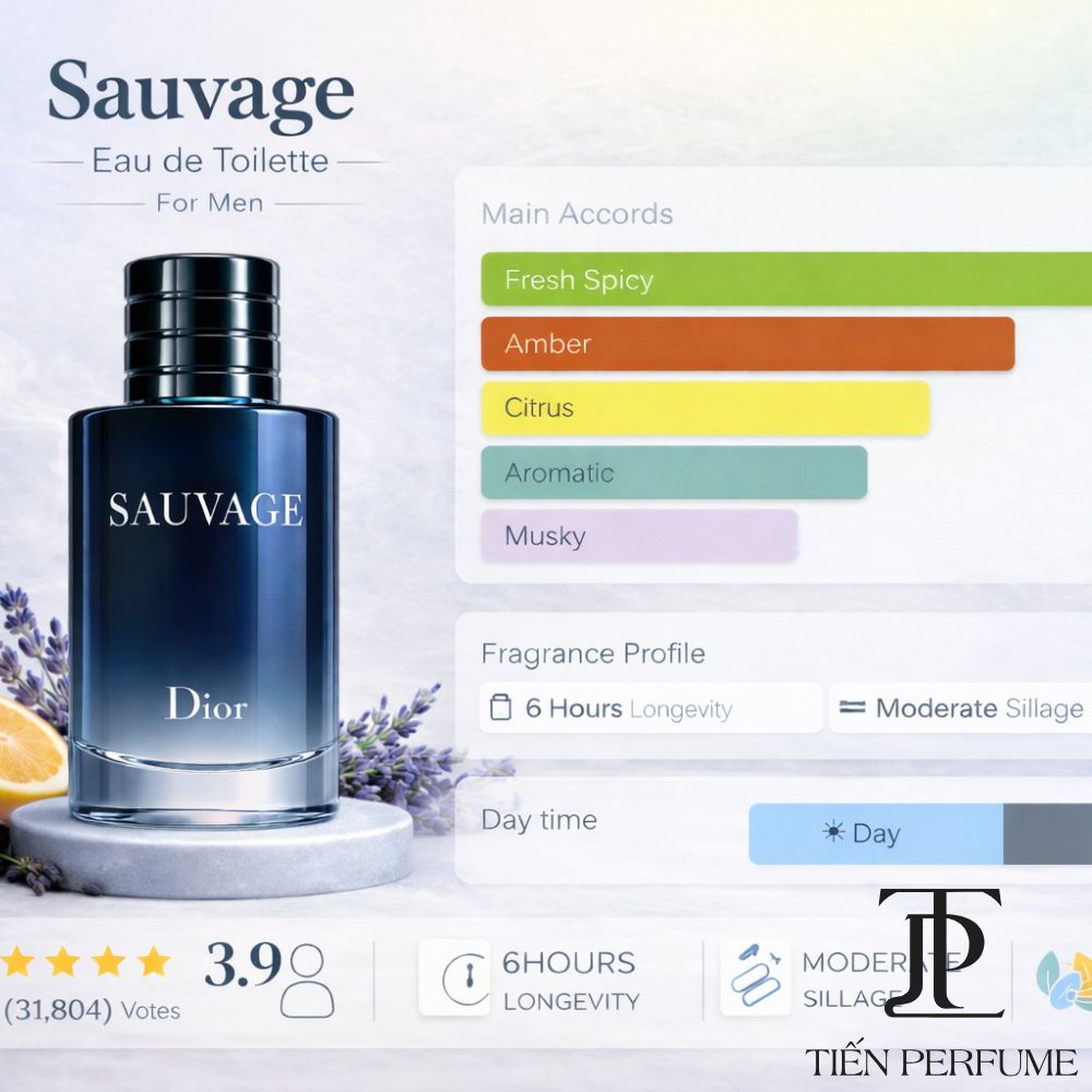 Dior Sauvage EDT 100ml 38 Tầng hương Dior Sauvage EDT 100ml _ Dior Sauvage EDT _ Tiến Perfume