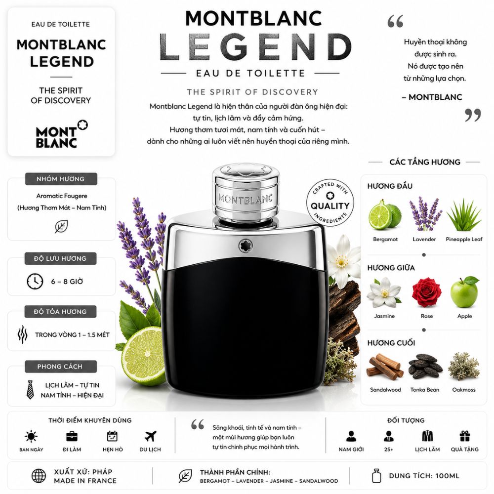 Montblanc Legend EDT 100ml 21 Thông tin Montblanc Legend EDT _ Tiến Perfume