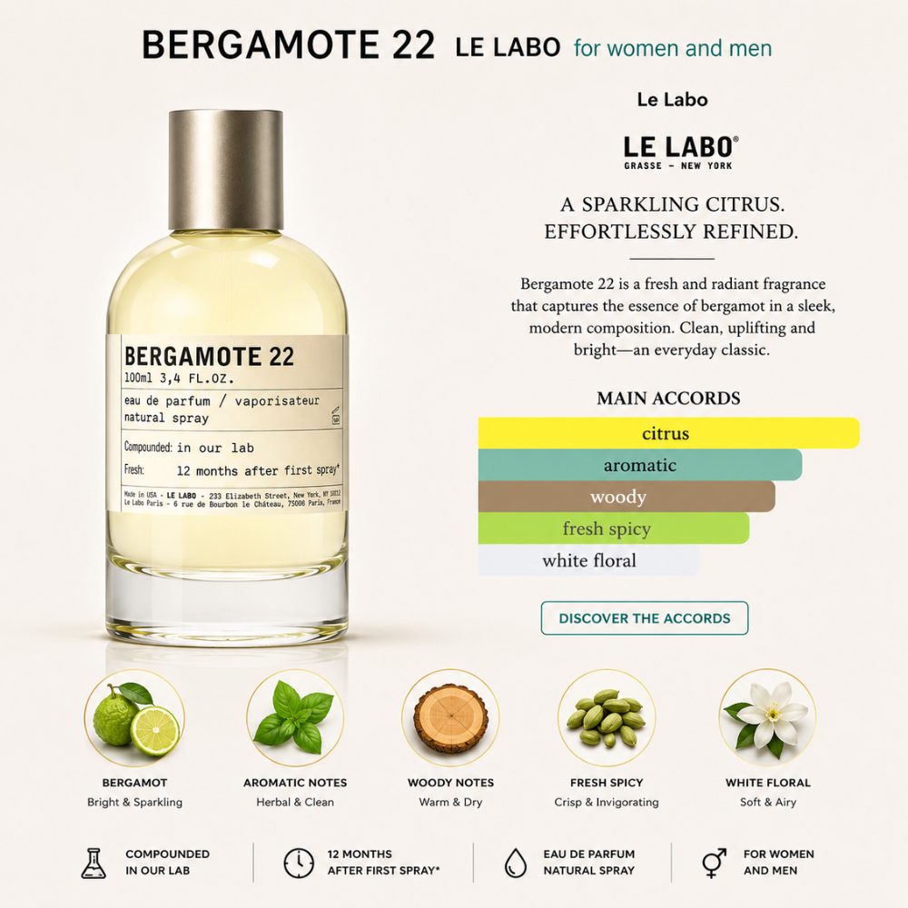 Le Labo Bergamote 22 EDP 100ml 45 Mùi hương Nước hoa Le Labo Bergamote 22 _ Tiến Perfume