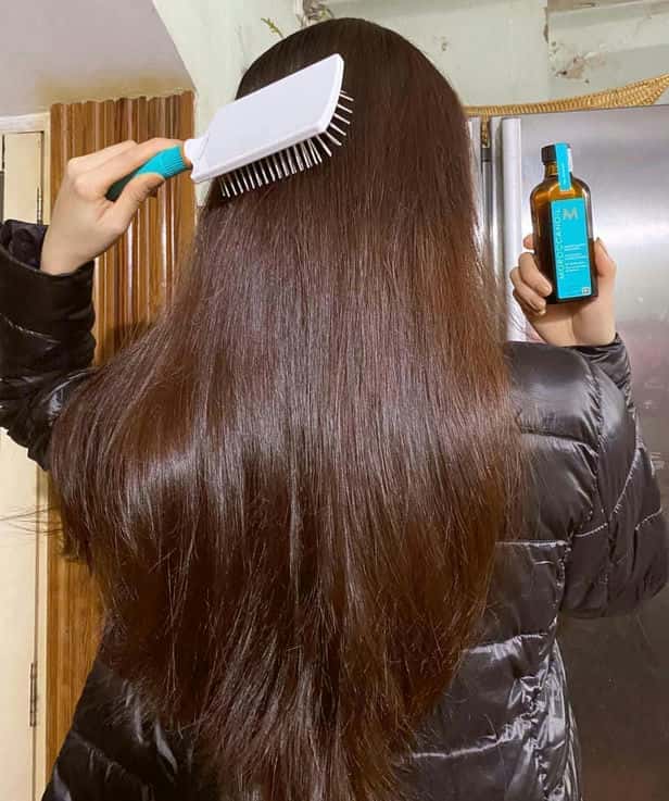 Tóc mượt mà khi sử dụng combo dưỡng tóc MOROCCANOIL cho nữ