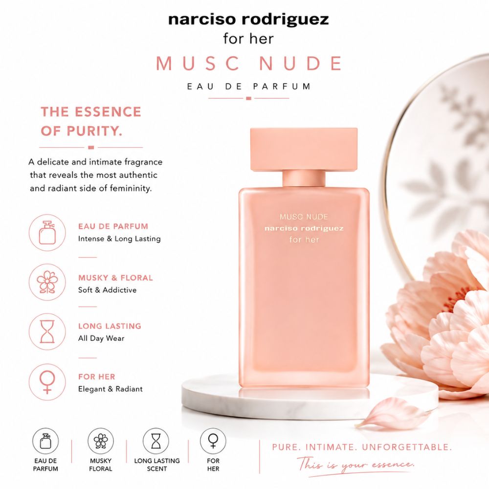 Narciso Rodriguez Musc Nude For Her EDP 100ml 27 Authentic Perfume Narciso Musc Nude EDP _ Tiến Perfume