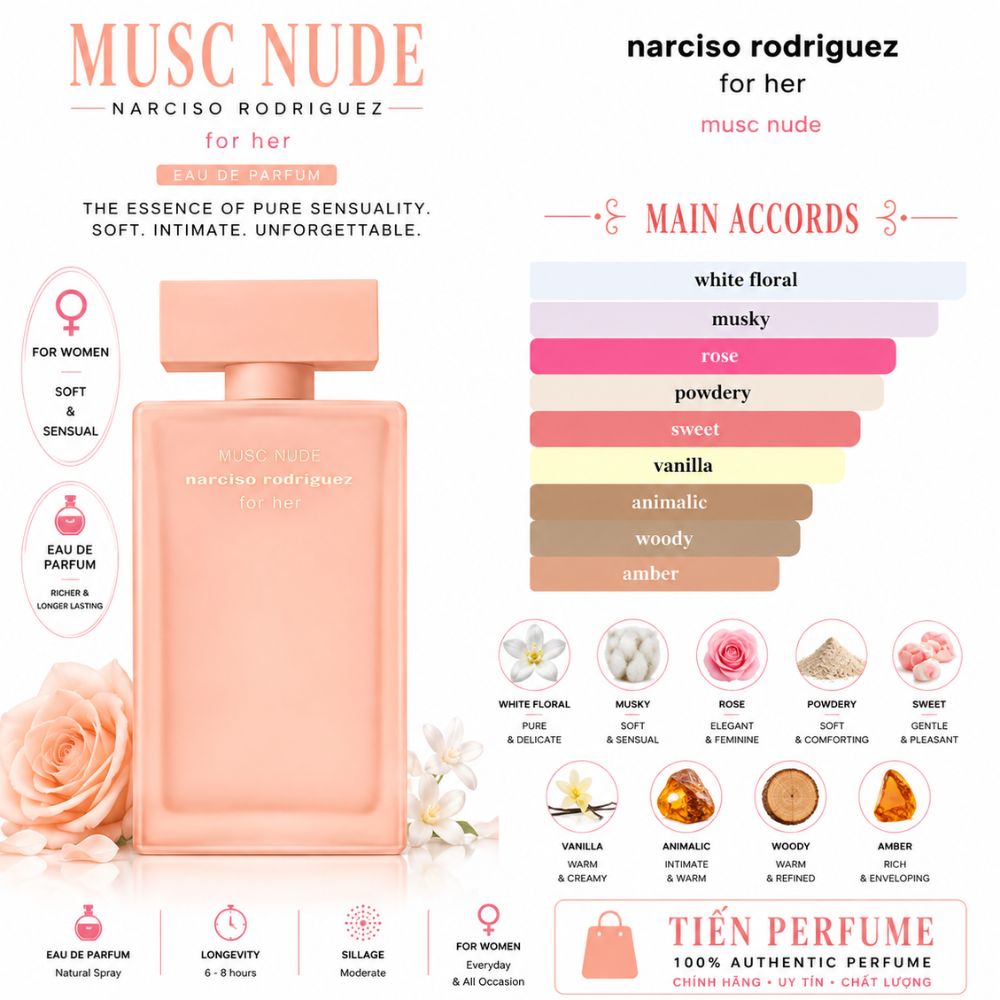 Narciso Rodriguez Musc Nude For Her EDP 100ml 26 aMùi hương Nước hoa Narciso Musc Nude EDP _ Tiến Perfume