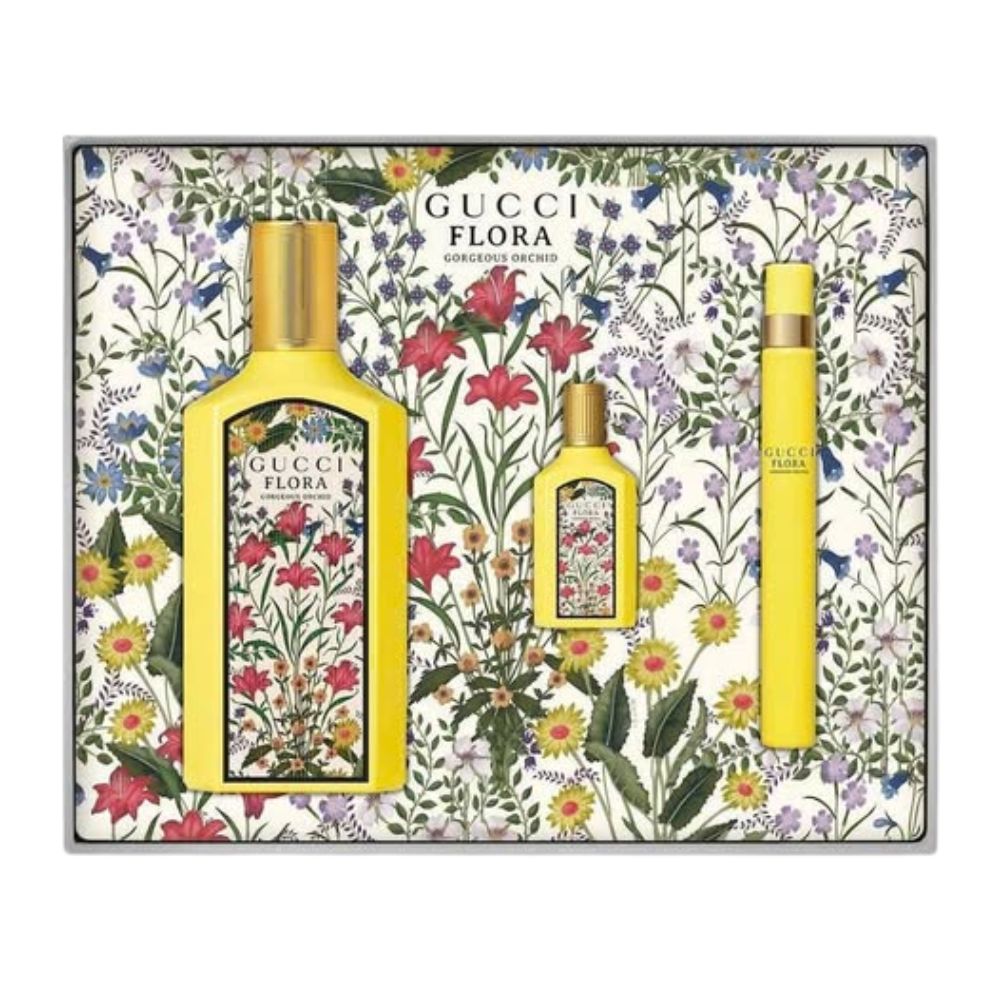 Giftset Gucci Flora Gorgoeus Orchid EDP 100ml 3pcs _ Tiến Perfume