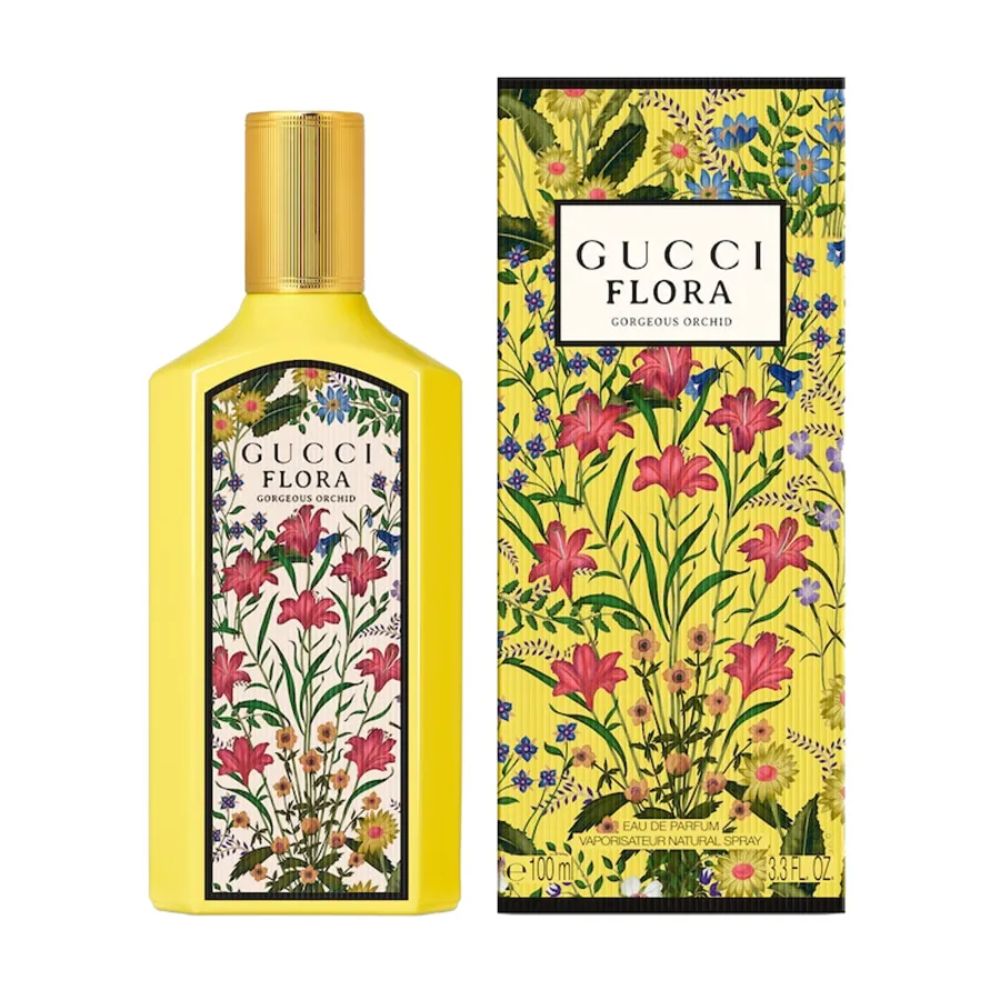 Giftset Gucci Flora Gorgoeus Orchid EDP 100ml 3pcs 2 Nước hoa Gucci Flora Gorgeous Orchid EDP 100ml vàng_ Tiến Perfume