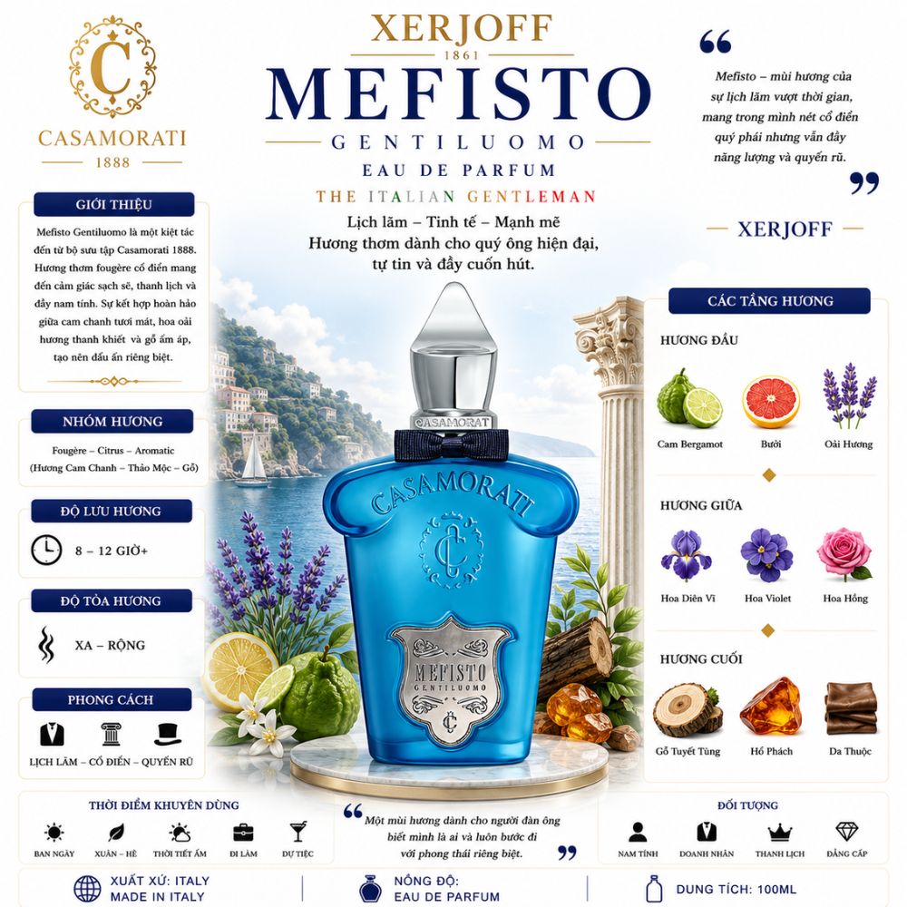 Xerjoff Casamorati Mefisto Gentiluomo EDP 100ml 17 Thông tin Xerjoff Casamorati Mefisto Gentiluomo EDP _ Tiến Perfume