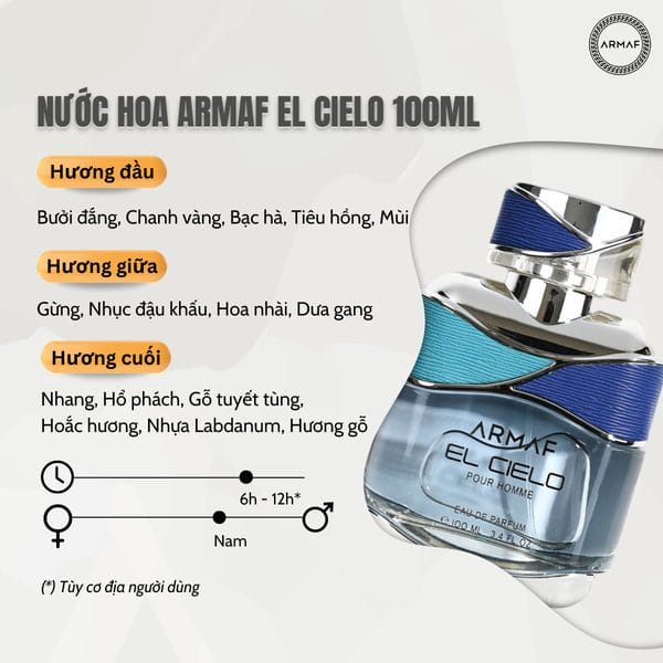 Armaf El Cielo EDP 100ml | Tiến Perfume Armaf El Cielo EDP 100ml | Tiến Perfume