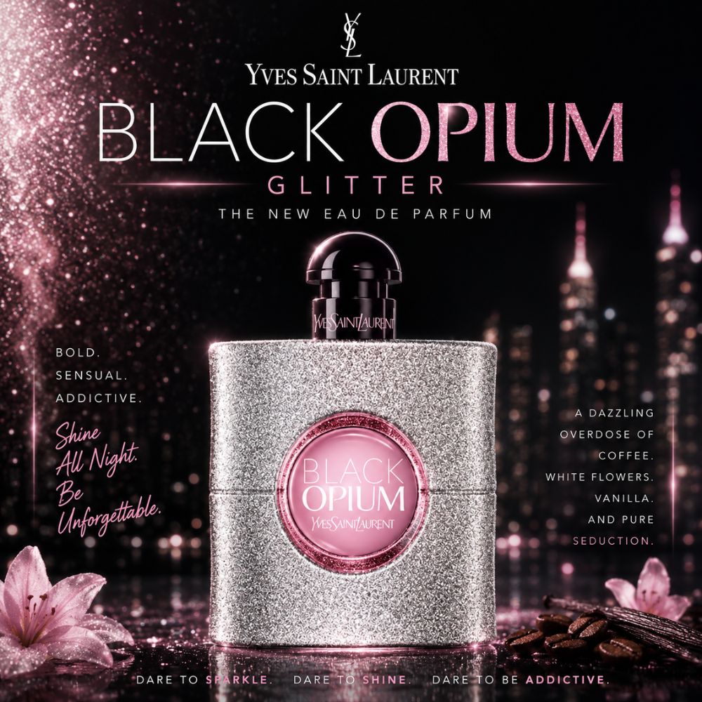 Yves Saint Laurent Black Opium Glitter EDP 23 Authentic Perfume Black Opium Glitter Yves Saint Laurent _ Tiến Perfume