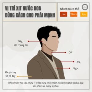 Armaf El Cielo EDP 100ml 3 Vị trí xịt nước hoa đúng cách cho phái mạnh | Tiến Perfume