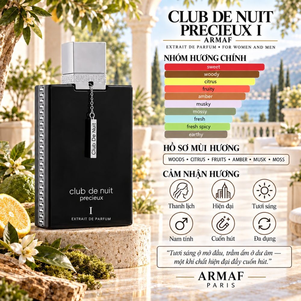 Armaf Club de Nuit Precieux 1 24 Mùi hương Nước hoa Armaf Club De Nuit Precieux I Extrait De Parfum _ Tiến Perfume