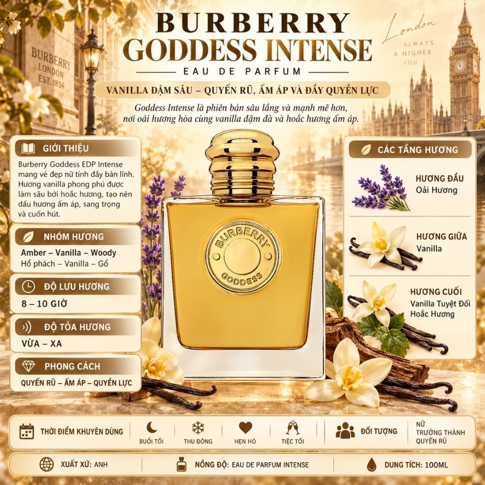 Burberry Weekend EDP 21 Thông tin Burberry Goddess EDP Intense _ Tiến Perfume