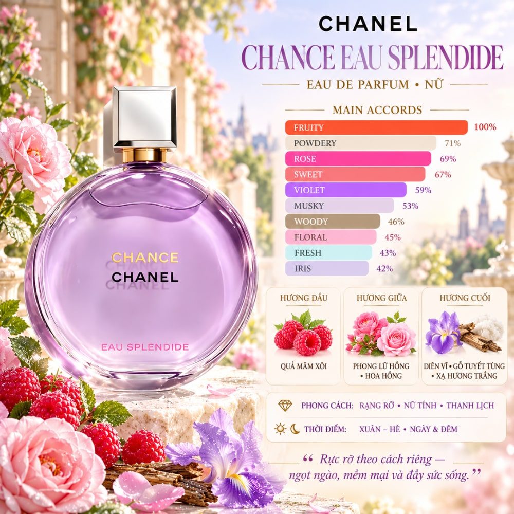 Chanel Chance Eau Splendide EDP 27 Mùi hương Nước hoa Chanel Chance Eau Splendide EDP _ Tiến Perfume