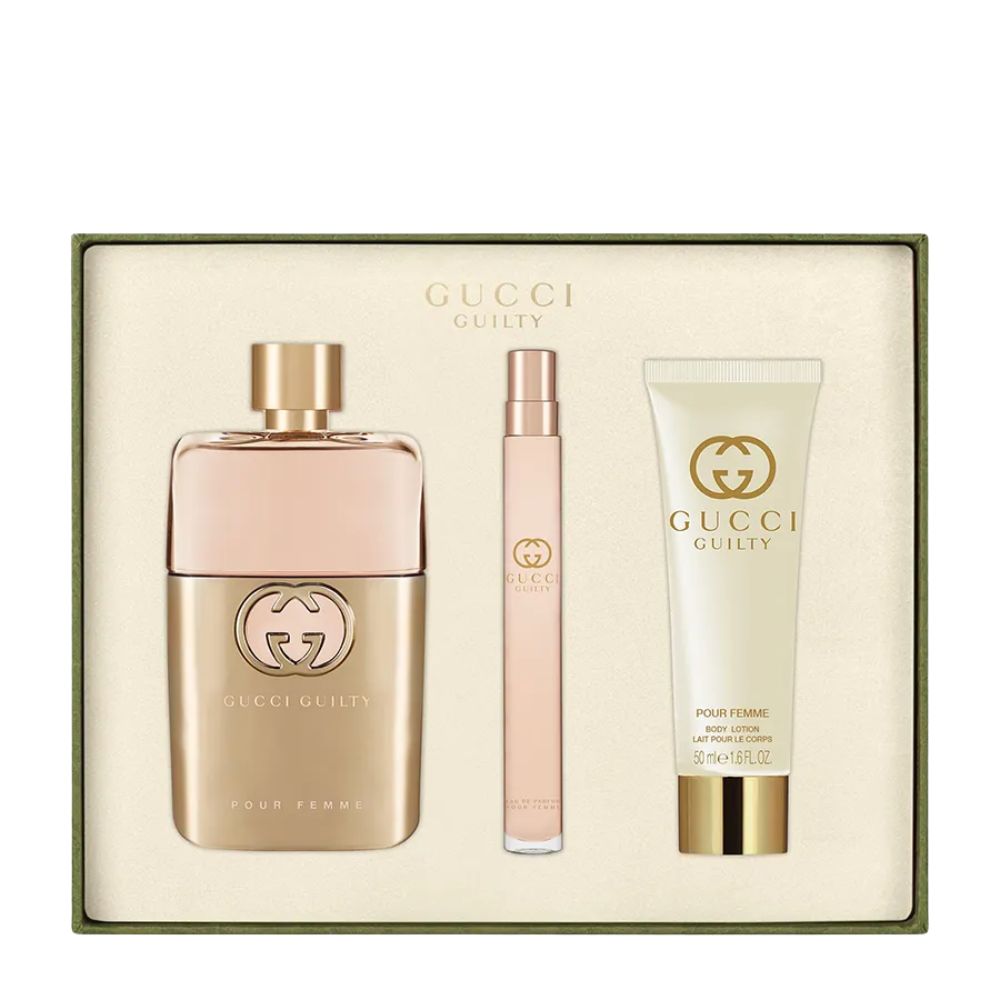 Giftset Gucci Guilty Pour Femme EDP 90ml + Mini 10ml + Body Lotion 50ml_ Tiến Perfume