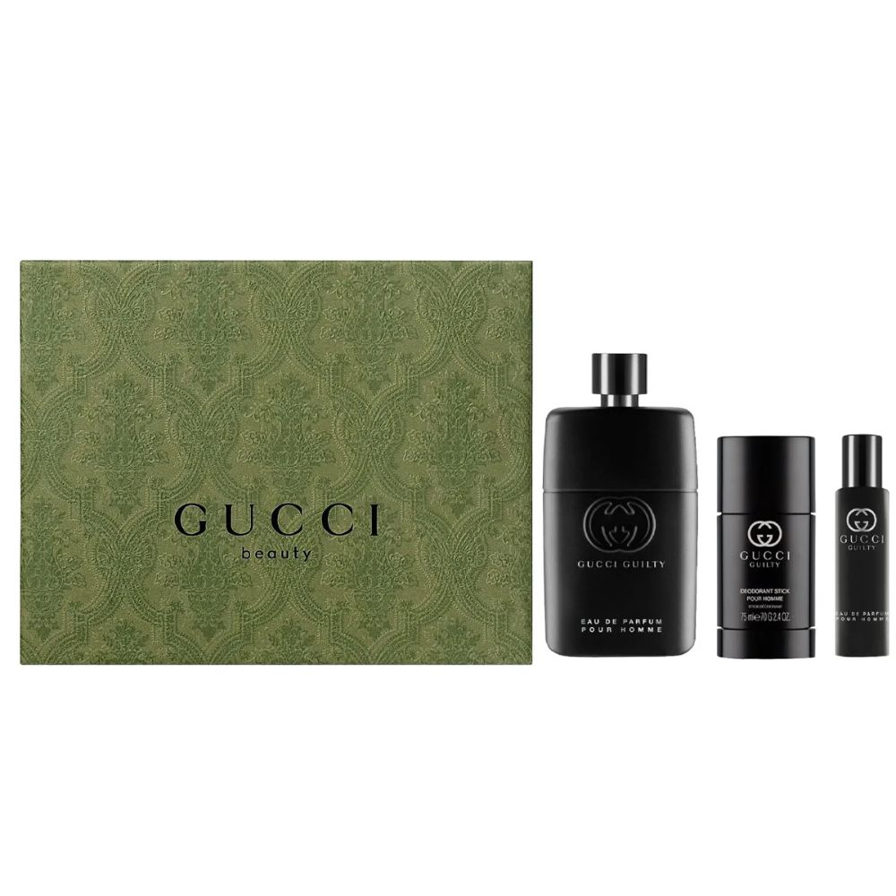 Giftset Gucci Guilty Pour Homme EDP 90ml & EDP 15ml & Lăn khử mùi 75ml _ Tiến Perfume