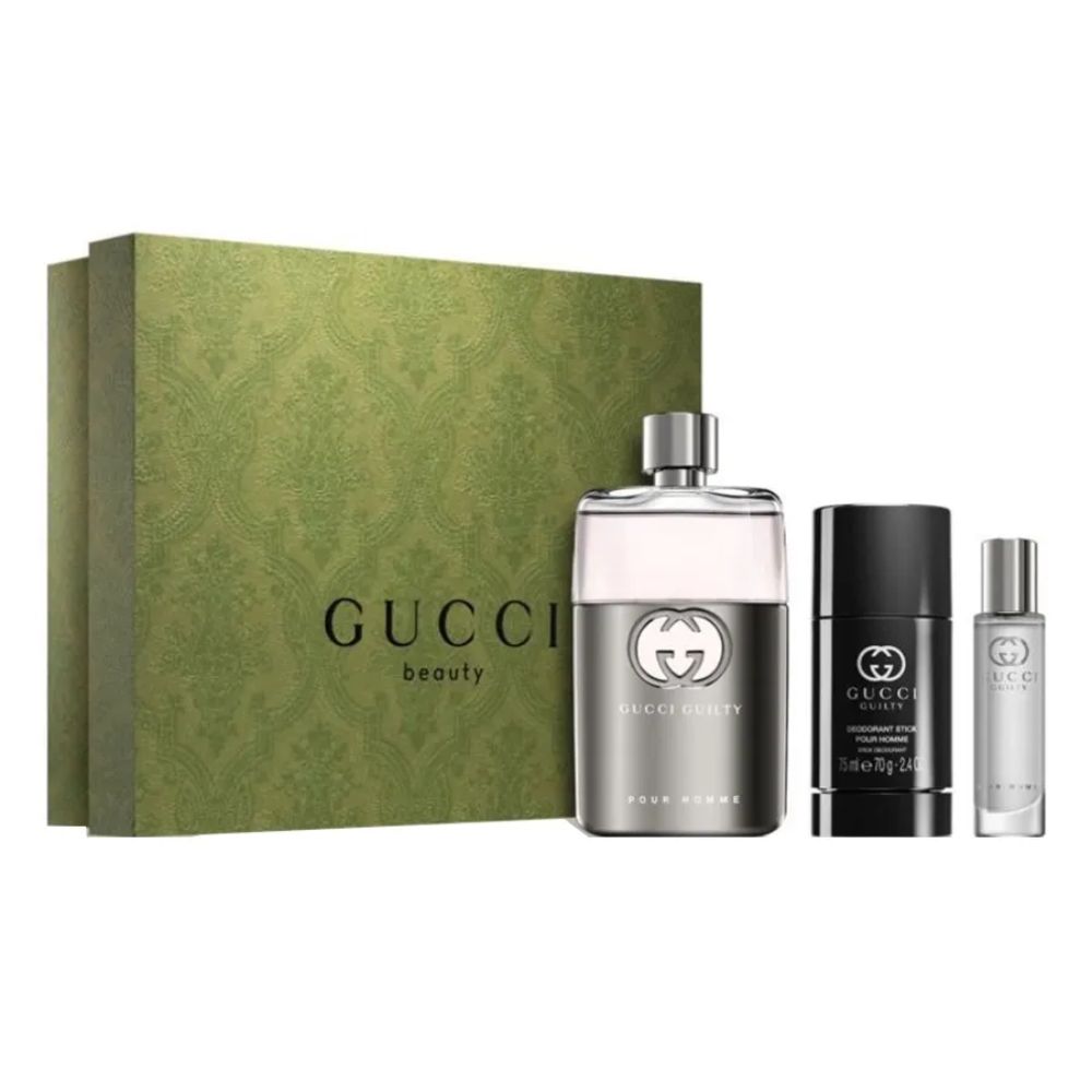 Set Gucci Guilty Pour Homme 3pcs (EDT 90ml + Lăn Khử Mùi Deodorant Stick + EDT 15ml)_ Tiến Perfume