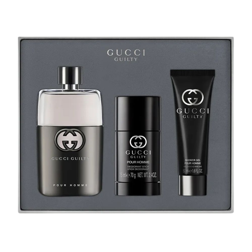Set Nước Hoa Nam Gucci Guilty Pour Homme 3 Món (EDT 90ml + Deostick 75ml + Sữa Tắm)_ Tiến Perfume
