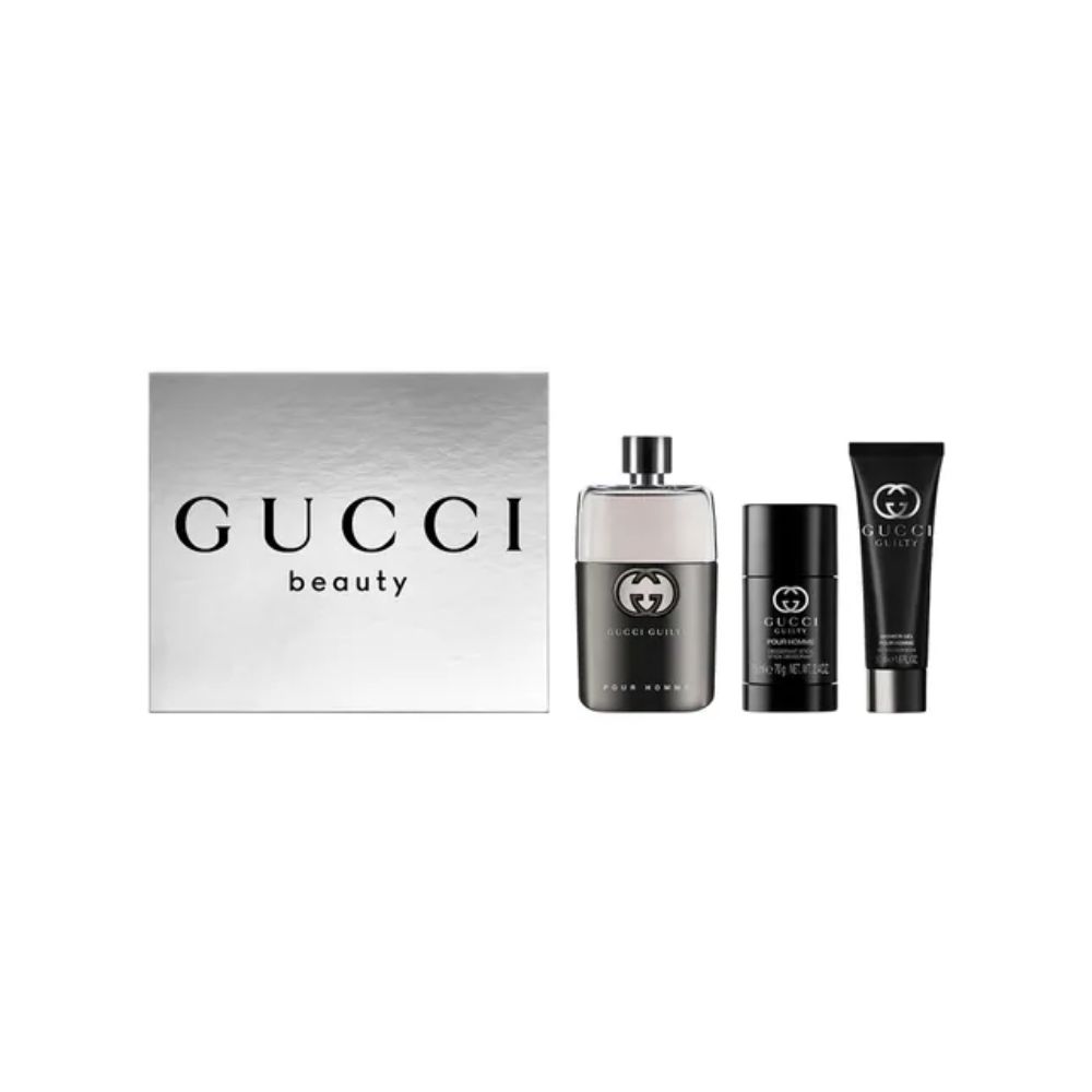 Set Nước Hoa Nam Gucci Guilty Pour Homme 3 Món (EDT 90ml + Deostick 75ml + Sữa Tắm) 3 Set Nước Hoa Nam Gucci Guilty Pour Homme 3 Món (EDT 90ml + Lăn Khử Mùi Deodorant Stick + Body Lotion 50ml)_ Tiến Perfume