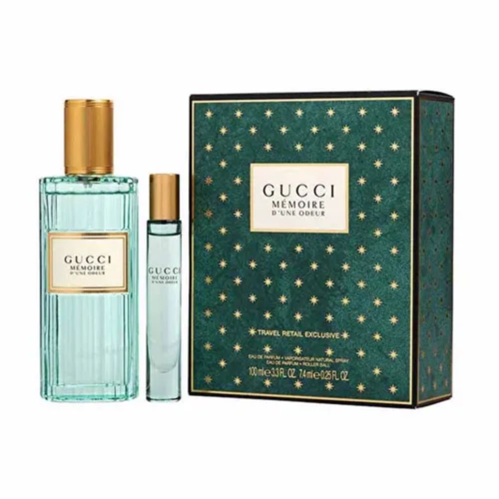 Set Nước Hoa Unisex Gucci Memoire D’une Odeur EDP (100ml, Mini 7.4ml) _ Tiến Perfume