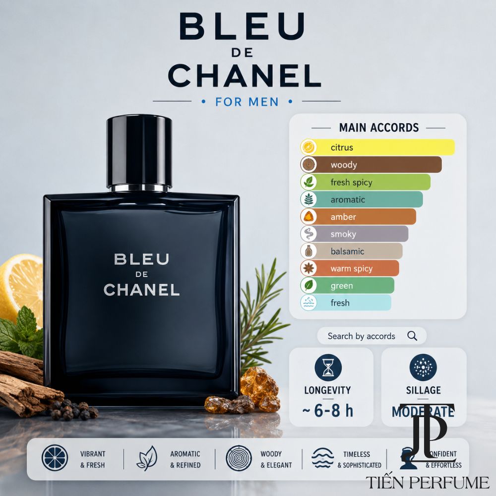 Bleu de Chanel EDT 41 Tầng hương Bleu de Chanel EDT 100ml _ Bleu Chanel EDT _ Tiến Perfume