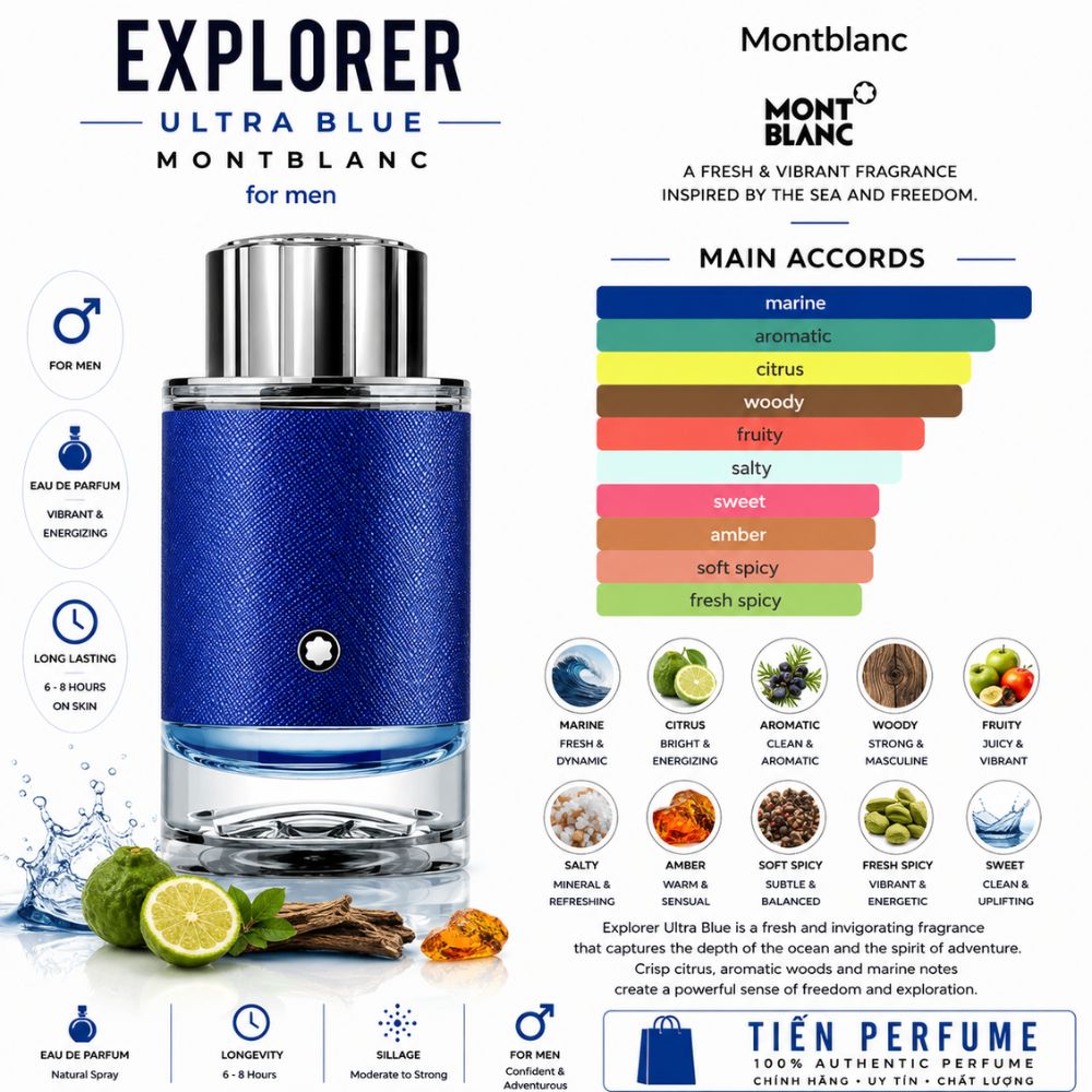 Montblanc Explorer Ultra Blue EDP 9 Mùi hương Nước hoa Montblanc Explorer Ultra Blue EDP _ Tiến Perfume
