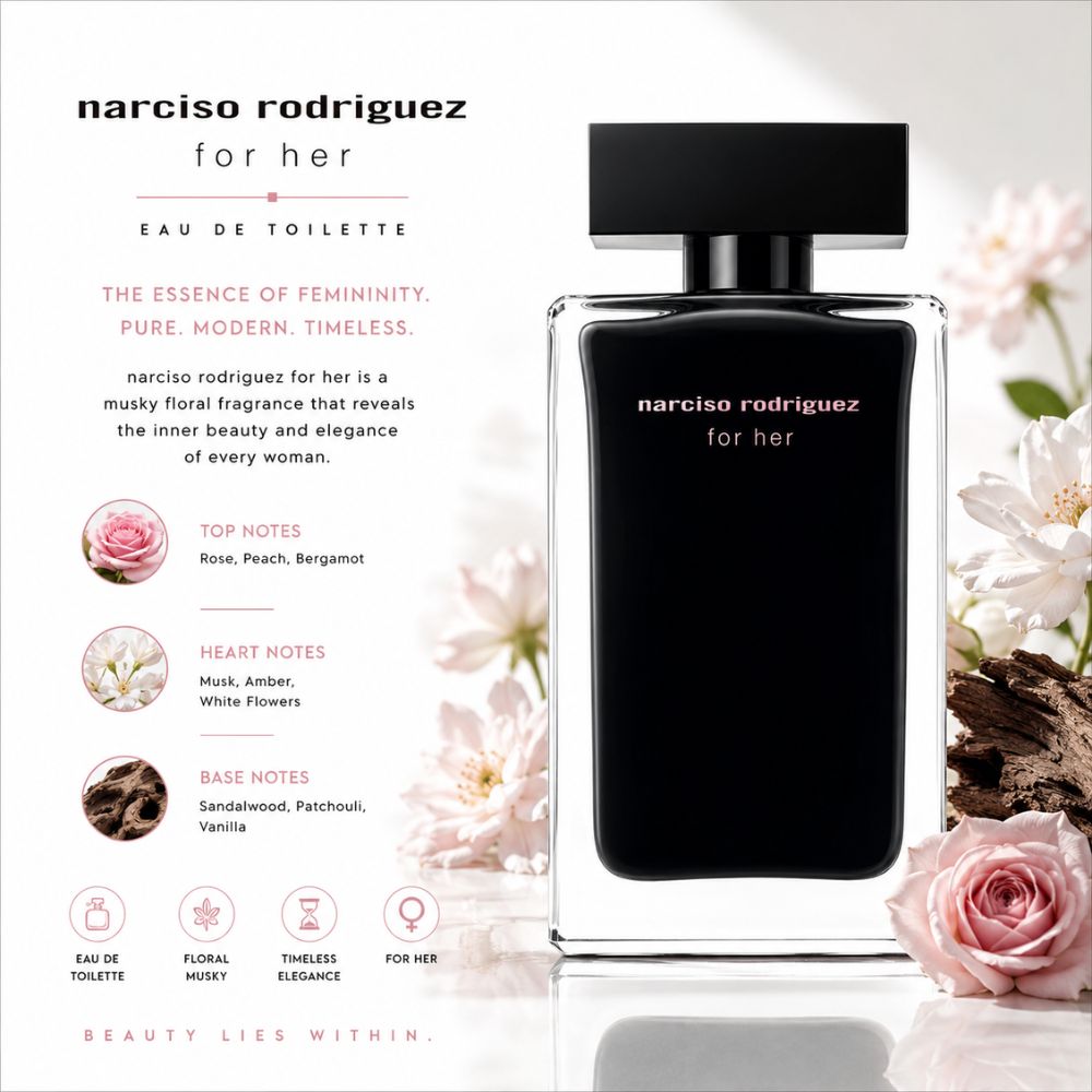 Narciso Rodriguez For Her EDT 100ml 29 Authentic Perfume Narciso For Her EDT _ Tiến Perfume