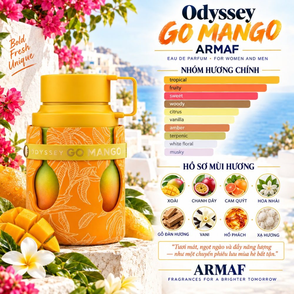 Armaf Odyssey Go Mango 23 Mùi hương Nước hoa Armaf Odyssey Go Mango _ Tiến Perfume