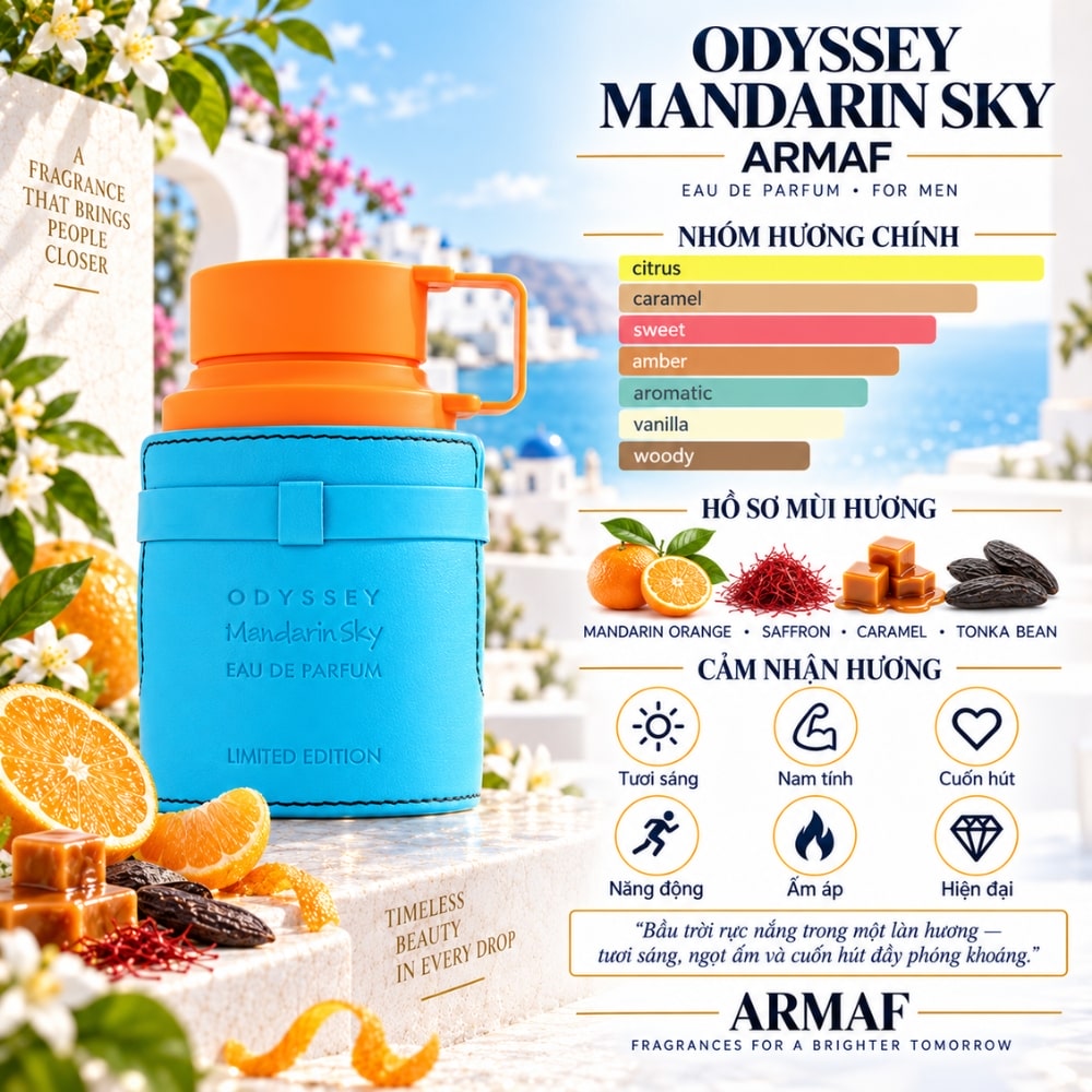 Armaf Odyssey Mandarin Sky Man Limited Edition 24 Mùi hương Nước hoa Armaf Odyssey Mandarin Sky _ Tiến Perfume