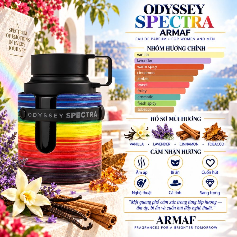Armaf Odyssey Spectra Rainbow Edition EDP 24 Mùi hương Nước hoa Armaf Odyssey Spectra Rainbow Edition _ Tiến Perfume