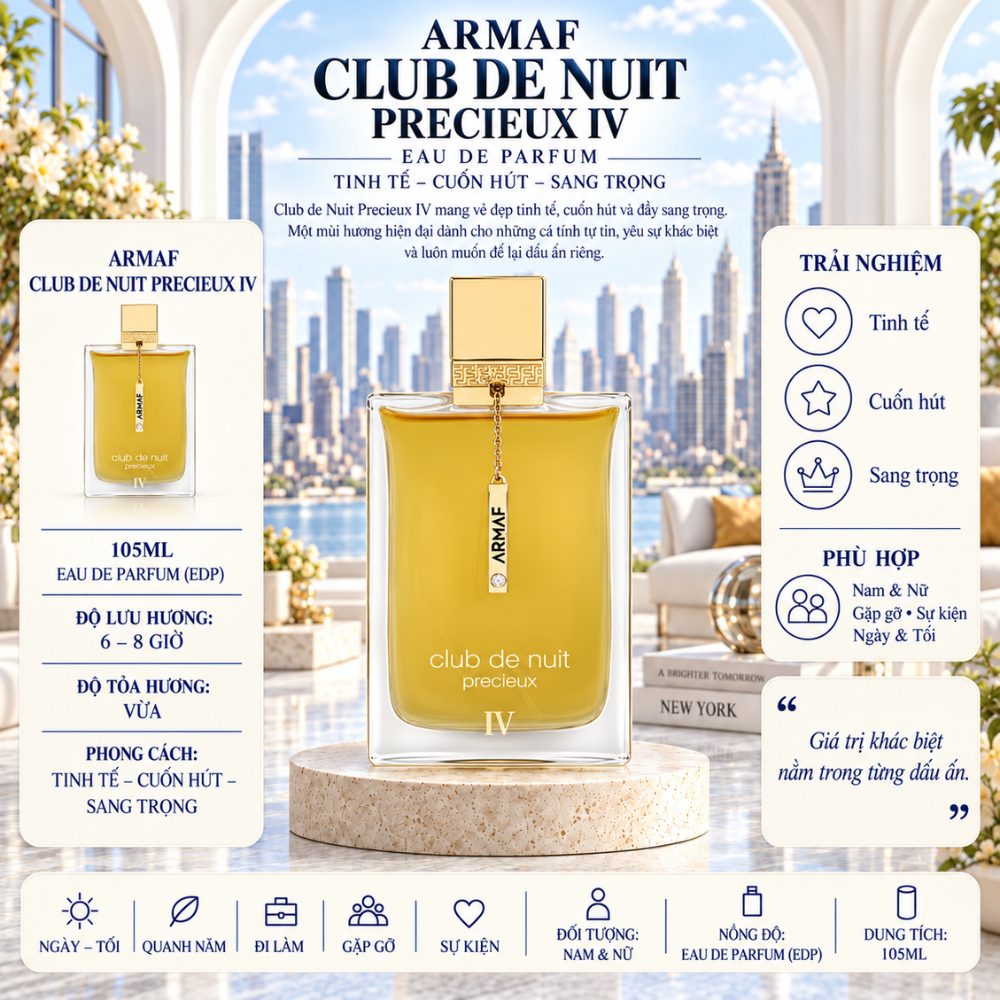 Armaf Club de Nuit Precieux IV 17 Thông tin Armaf Club de Nuit Precieux IV _ Tiến Perfume