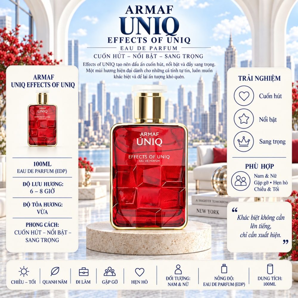 Armaf Uniq Effects Of Uniq 17 Thông tin Armaf Effects of Uniq EDP _ Tiến Perfume