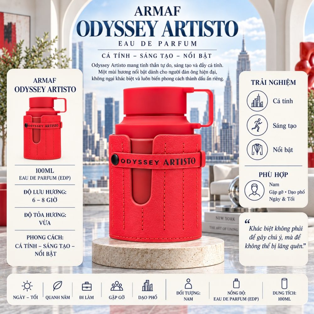 Armaf Odyssey Artisto EDP 17 Thông tin Armaf Odyssey Artisto _ Tiến Perfume
