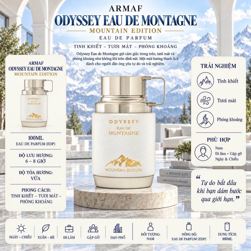 Armaf Odyssey Eau de Montagne 17 Thông tin Armaf Odyssey Eau de Montagne _ Tiến Perfume