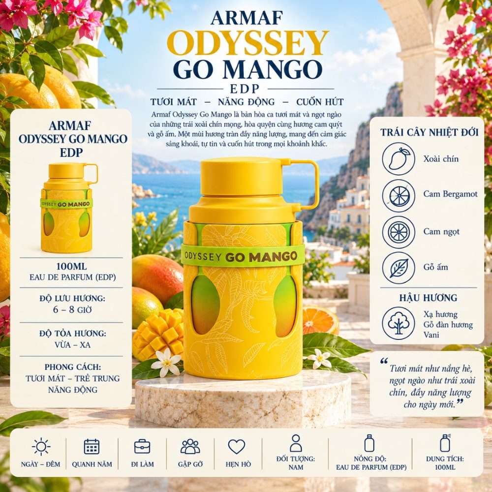 Armaf Odyssey Go Mango 17 Thông tin Armaf Odyssey Go Mango _ Tiến Perfume