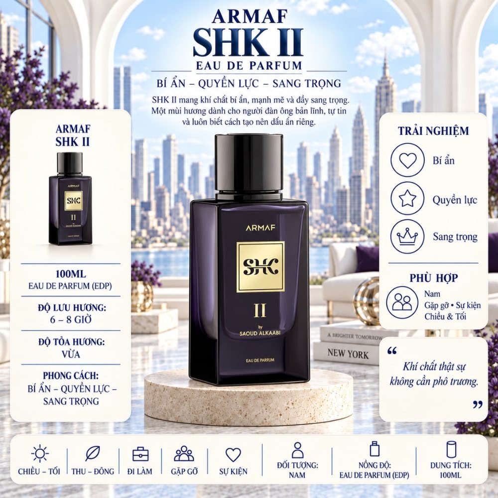 Armaf SHK II EDP 100ml 17 Thông tin Armaf SHK II EDP _ Tiến Perfume