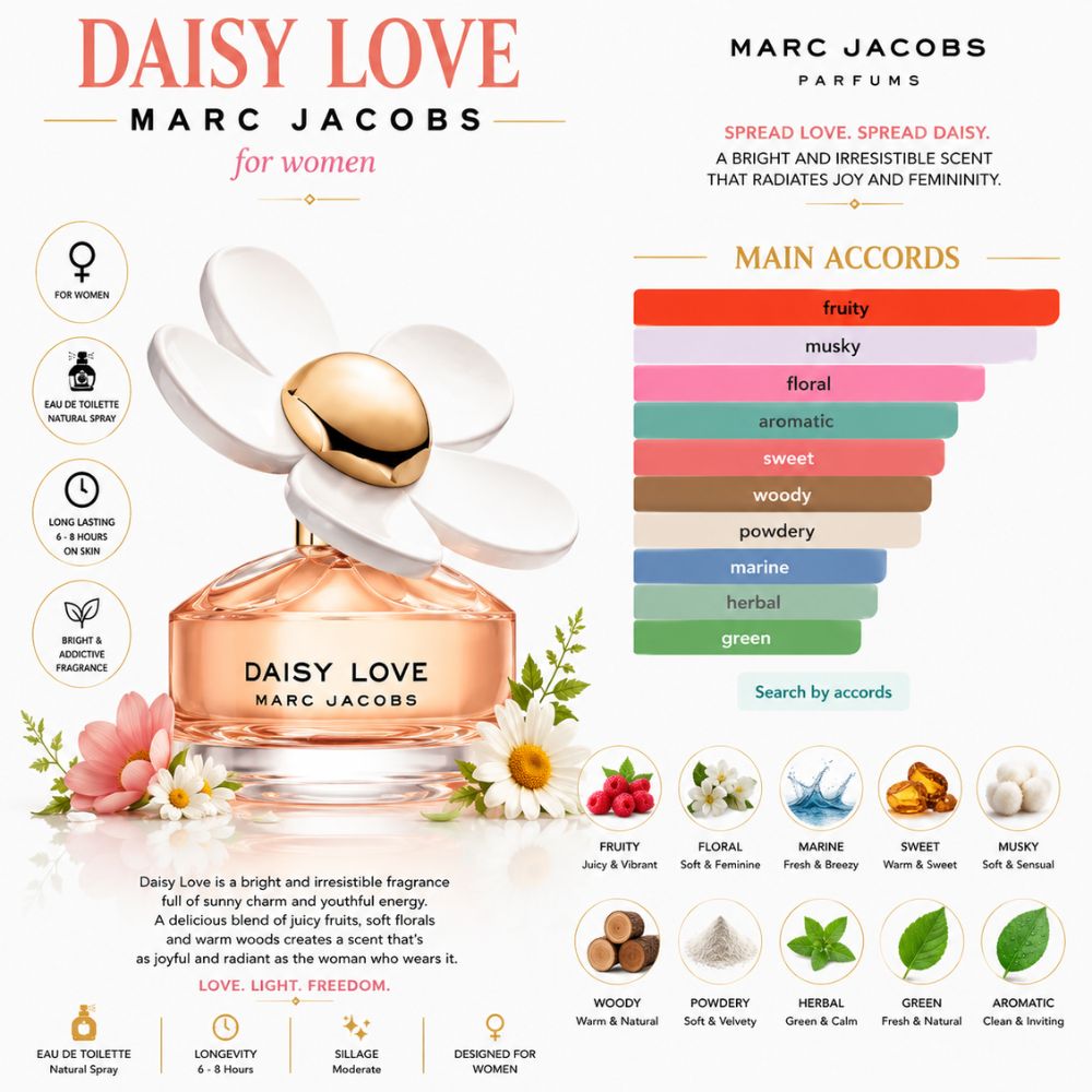 Marc Jacobs Daisy Love EDT 100ml 29 Mùi hương Nước hoa Marc Jacob Daisy Love EDT _ Tiến Perfume