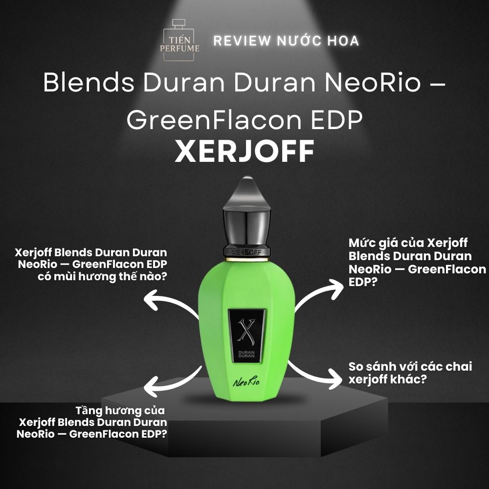 Review nước hoa Xerjoff Blends Duran Duran NeoRio — GreenFlacon EDP _ Tiến Perfume