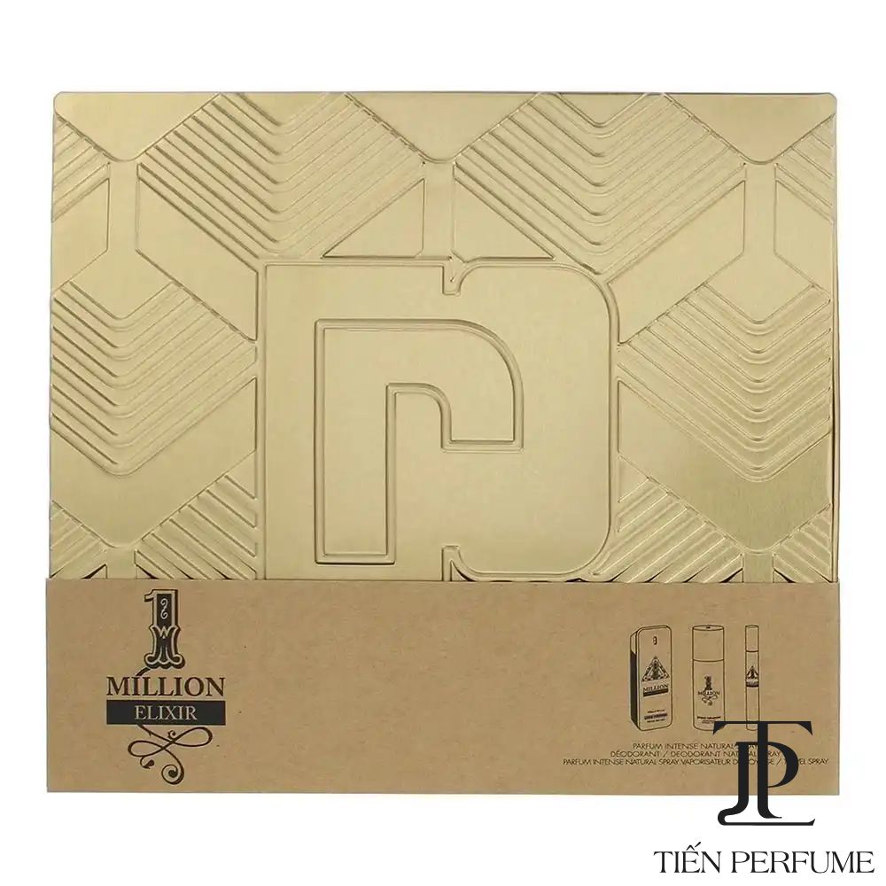 Set Nước Hoa Paco Rabanne 1 Million Elixir 100ml + 10ml + Xịt khử mùi 1 Ảnh nước hoa Set Nước Hoa Paco Rabanne 1 Million Elixir 100ml + 10ml + Xịt khử mùi _ Tiến Perfume