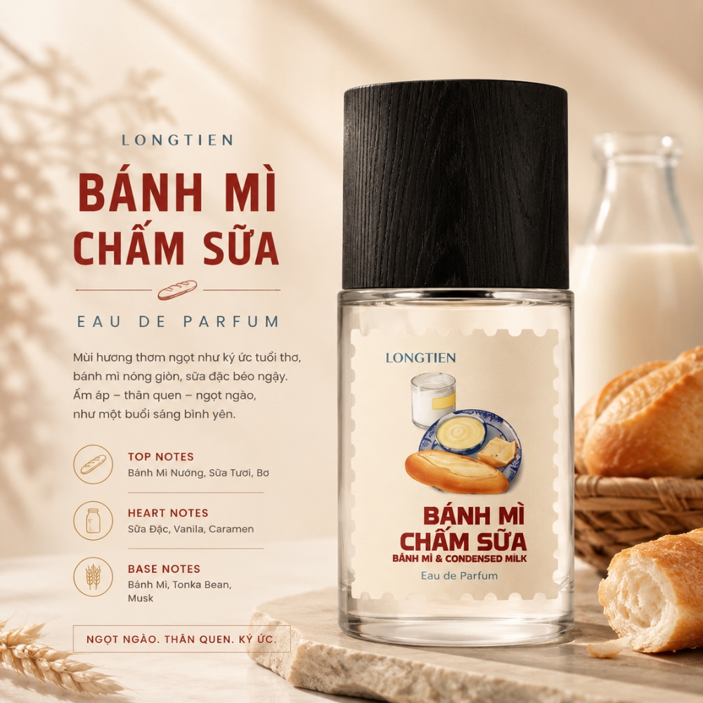LONGTIEN Bánh Mì Chấm Sữa EDP 50ml 7 Authentic Perfume LONGTIEN Bánh Mì _ Tiến Perfume