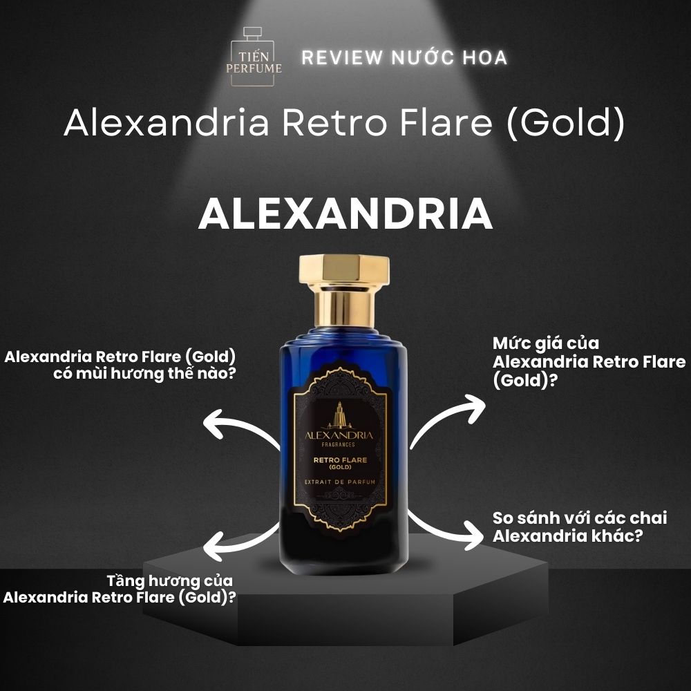 Review nước hoa Alexandria Retro Flare (Gold) _ Tiến Perfume